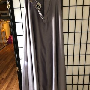 Tadashi full length silver skirt